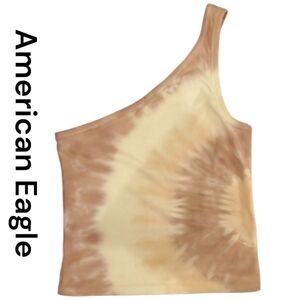 American Eagle One Shoulder Tie Dye Tank Top. Size Small